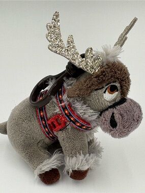 TY Sparkle Sven Frozen Disney Plush Clip Keychain 2020 Glitter Antlers 4" EUC
